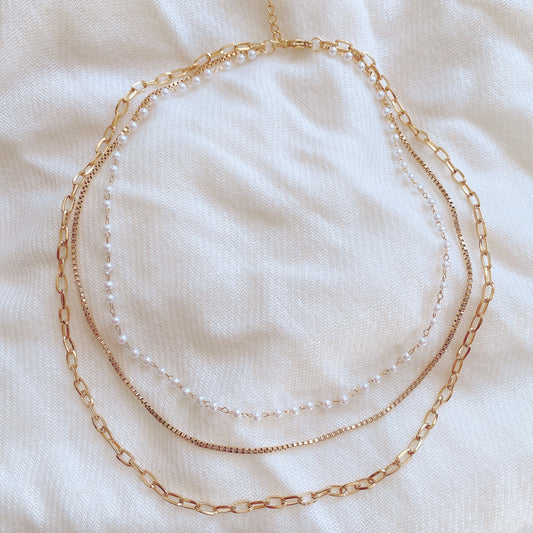Tri Layers Chain Necklace
